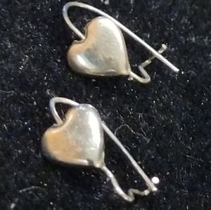 BOGO: Silver Heart Earrings